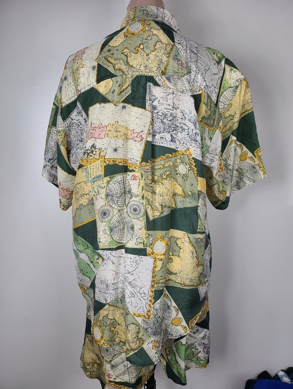 Vintage Whistles Silk Matching Camp Short Sleeve Top & Culotte Shorts Set M - Picture 4 of 16